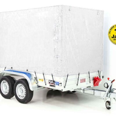 Koch Anhänger mit Plane 150x300cm 2600kg | Typ 7.26 | Hochplane 180cm – Weiß