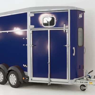 Ifor Williams Pferdeanhänger HB511 | Heckklappen-Türkombination | Blau