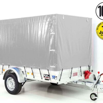 Koch Anhänger mit Plane 150x300cm 1300kg | Typ 7.13 | Hochplane 160cm – Silber