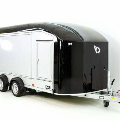 Debon Kofferanhänger Roadster C1000 200x500x200 cm 3,5t schwarz | E-Winde | Erhöhungsrampen