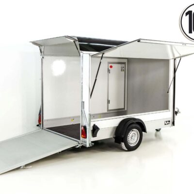 Debon Kofferanhänger C300 Sandwich 148x295cm H:190cm 1,3t | Alu | Polybug | Tür | Klappe | Schwarz
