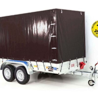 Koch Anhänger mit Plane 150x350cm 2600kg | Typ 8.26 | Hochplane 180cm Schwarz