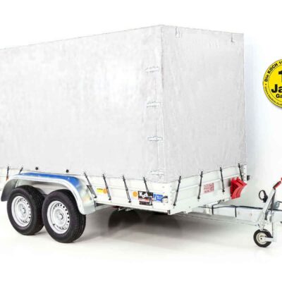 Koch Anhänger mit Plane 150x350cm 2600kg | Typ 8.26 | Hochplane 180cm – Weiß