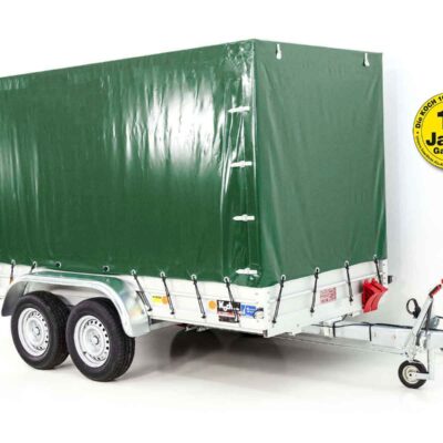 Koch Anhänger mit Plane 150x350cm 2600kg | Typ 8.26 | Hochplane 180cm – Grün