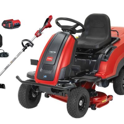 Toro eRS3200DC Aufsitzmäher inkl. Flex-Force 51835T Freischneider Set