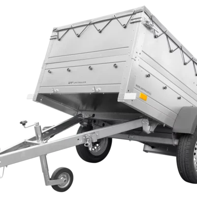 Kippbarer Pkw Anhänger Garden Trailer 200 KIPP mit zusätzlichen Bordwänden, Stützrad und Flachplane-Neu