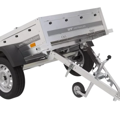 Kleinanhänger für Pkw Garden Trailer 150 KIPP 150×106 cm 750 kg [mit Flachplane, Planenträgern, Stützrad]-Neu
