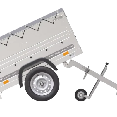 Neu Anhänger Garden Trailer 150 KIPP mit zusätzlichen Bordwänden, Stützrad und Flachplane-Neu