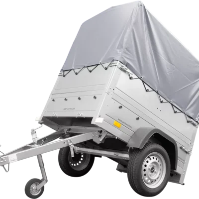 Neuanhänger Kipper ungebremst Garden Trailer 150 KIPP mit zusätzlichen Bordwänden, Stützrad, Hochplane und Hochspriegel-Neu