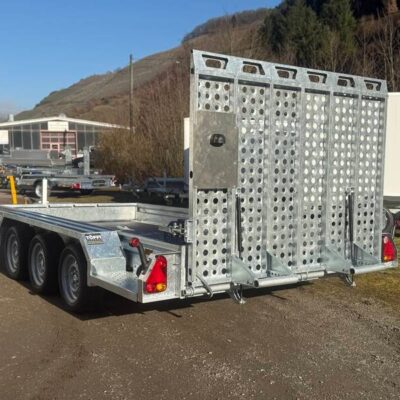 Tieflader Saris Magnum S MG 400 182 3500 3 - 4 Meter Baumaschinenanhänger Tridem